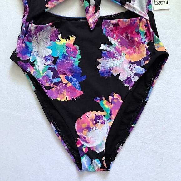 Bar III NWT Cut Out Floral Swimwear Women L - Picture 3 of 11